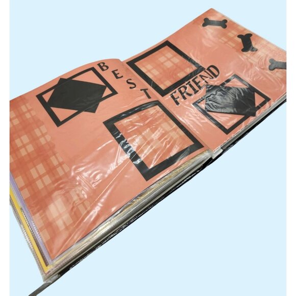 Dog-Themed Scrapbook Album Paw Prints & Bone Design Puppy Photo Book Pictures - Picture 7 of 16